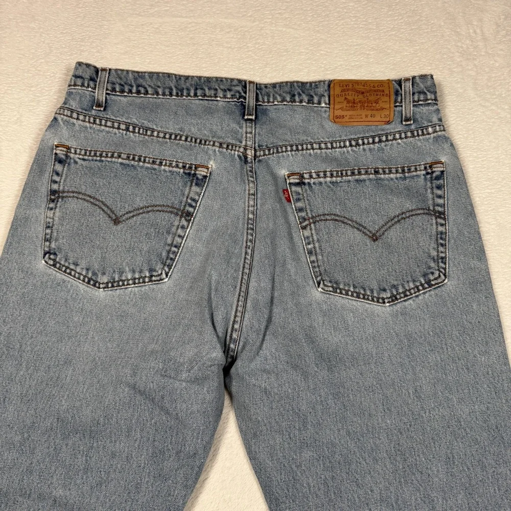 Levis 505 Jeans Mens 40x30 Blue Regular Fit Medium Wash Denim Vintage‎ 98 USA